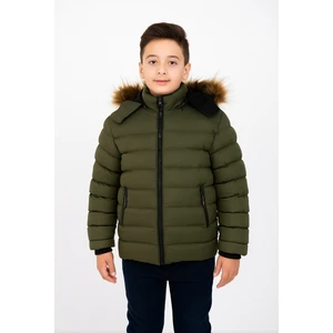 Kız Çocuk Erkek Çocuk Çıkabilir Kapüşon Fermuar Kapamaelyaf Dolum Içi Polar Su Geçirmez Şişme Mont