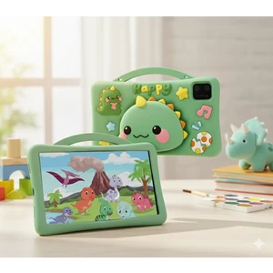 5g Wifi Android 13 Çocuk Tableti – Ön & Arka Kameralı, Eğitim ve Oyun Için Kılıflı Tablet Yeşil