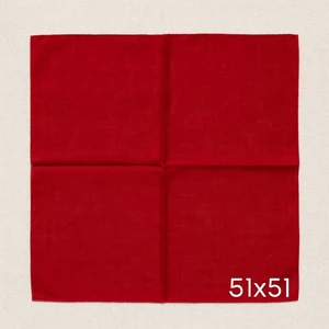 Sibel Günay Butik Kırmızı Kare Fular | Bandana | Unisex | 51*51