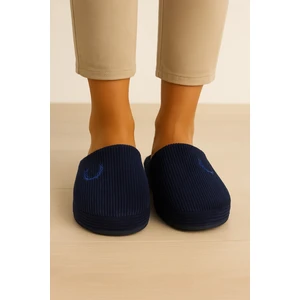 Erkek Kışlık Yumuşak Kadife Içi Fitilli Gondol Kürklü Ev Terliği