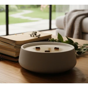 Pamir Candles Dekoratif Büyük Boy Vegan American Vanilya Kokulu Kase Mum & Kandil Terapi Chakra Orta Sehpa Objeler