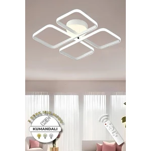 Jasmin White Kumandalı 3 Renk Modern Plafonyer LED Avize