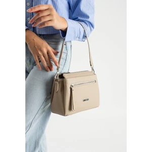 Asel Çanta , Çok Gözlü , açık vizon bayan Omuz ve Çapraz Çantası