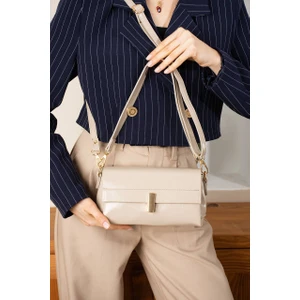 Asel Çanta Küçük açık vizon Baget Kadın El ve Omuz Çantası