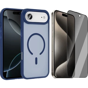 iPhone 17 Air Kılıf M-safe Şarj Özellikli Mat Arka Yüzey Zore Sio Kapak + Hayalet Ekran Koruyucu