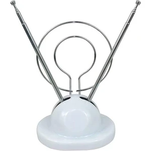 Tv Üstü Beyaz Dünya V Anten Sehpalı