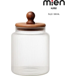 Akasya Kapak Ball Cam Kavanoz 1200ML