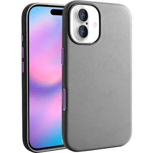 Apple iPhone 17  Kılıf M-Safe Şarj Özellikli Pu Deri Görünümlü Zore Kupra Kapak Siyah