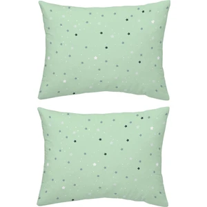 Makiteks Yüzde Yüz Pamuklu 2 Adet 35X45 cm Yeşil Yıldız Desenli Bebek Yastık Kılıfı
