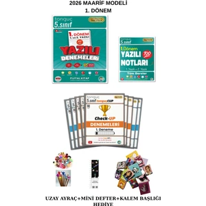 Tonguç 5. Sınıf 1. Dönen Yazılı Notları ve Yazılı Denemeleri 1 ve 2. Yazılı + Check Up Deneme 2026(UZAY A.+ Kalemb.+Mini D)