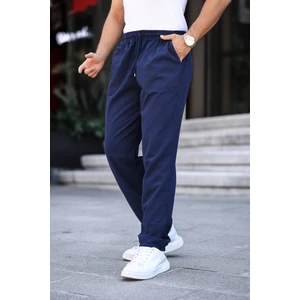 Haki Renk Erkek Yazlık Keten Karışımı Relaxed Pantolon