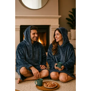 Unisex , Welsoft Kapşonlu Giyilebilir Battaniye , Panço