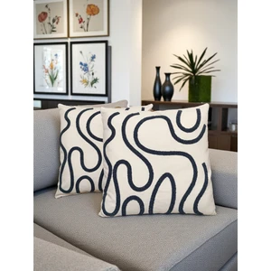 Bohem Tarz Punch Nakışlı Kırlent Kılıfı | 43X43 cm | 2 Adet