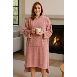 Unisex , Welsoft Kapşonlu Giyilebilir Battaniye , Panço