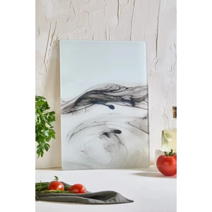 Marble Cam Kesme Tahtası - 25X35 - Isıya Dayanıklı Kırılmaz Kesme Tahtası