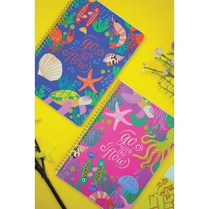 Victoria's Journals A5 Spiralli Okul Defteri 2’li Set – Kareli,