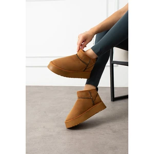 Kadın Kalın Taban Süet Içi Kürklü Şık Günlük Bot