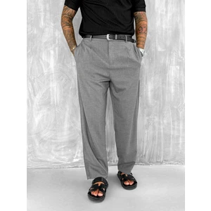 Erkek Baggy Fit Kumaş Pantolon Antrasit