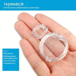 2 Adet Horlama Önleyici Silikon Burun Aparatı – Nefes Açıcı, Uyku Destekli, Tekrar Kullanılabilir Medikal Silikon