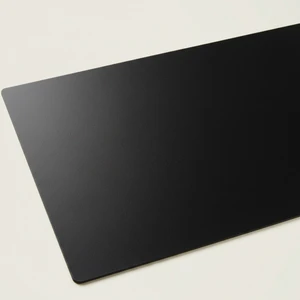 2 Adet Deri Amerikan Servis Supla Dikdörtgen Siyah 33X44