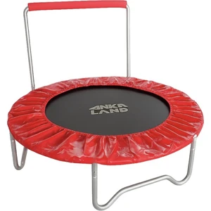 Tutamaklı Trambolin 120 cm – Sessiz ve Esnek Lastikli, Ev İçi Spor ile Eğlence için, Kırmızı Renk