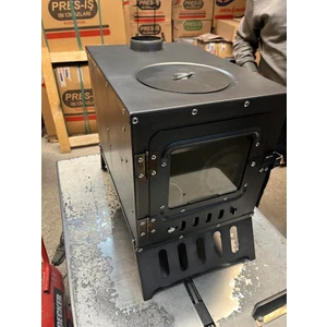 Karavan,  Çadır , Kamp  Için Mini Kuzine Soba Kalın Sac LÜKS