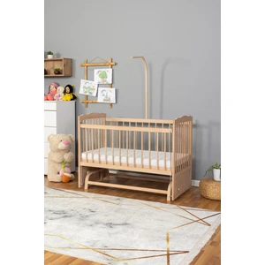 Doğal Ahşap Beşik Anne Yanı Sallanır 70X130 - Uyku Setsiz Tek Yataklı
