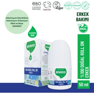 %100 Doğal Roll On Erkek Deodorant Ter Kokusu Önleyici Bitkisel Leke Bırakmayan Vegan 50 ml