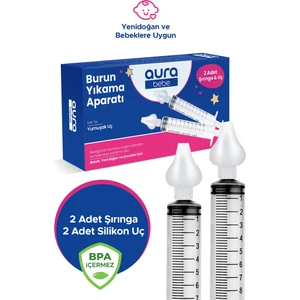 Bebek Burun Yıkama Enjektörü 2'li Nazal Aspiratör Şırınga Temizleme Aparatı