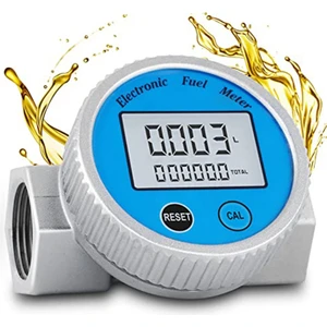 Solar Sanc Türbin Akışı Ölçer Su Geçirmez Dijital Yakıt Flowmeter 2.37-26.41GPM Su Dizelfüel Metanolkerosen Yağı (1in Npt) (Yurt Dışından)