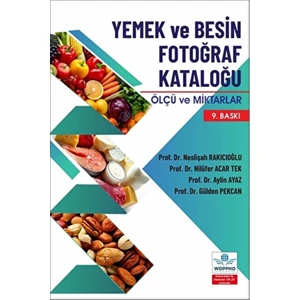 Ankara Nobel Tıp Kitabevi Yemek ve Besin Fotoğraf Kataloğu Ölçü ve Miktarlar 132 Sayfa