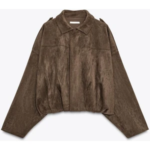Süet Apoletli Bomber Ceket