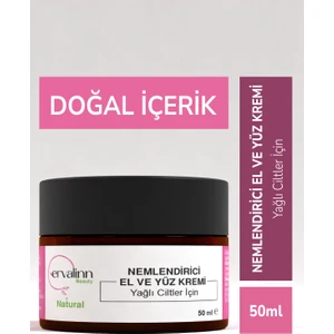 Doğal Nemlendirici El ve Yüz Kremi Yağlı Ciltler Için 50 ml+DUDAK BALSAMI HEDİYE