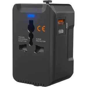 Evrensel Eu Us Au Uk Priz Fiş Çevirici Dönüştürücü Seyahat Adaptörü Pd 20W 1x USB 1x Type-C Port