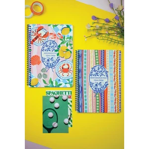 Victoria's Journals A5 Spiralli Okul Defteri 2’li Set – Çizgili,