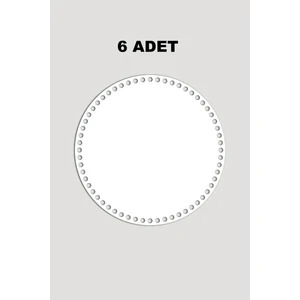 Ahşap Yuvarlak Sepet Tepsi Tabanı 20 cm 6 Adet Beyaz 3mm