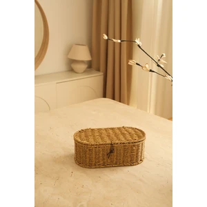Rattan Oval Düzenleyici Sepet