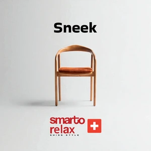 Smarto Relax Sneek Sandalyesi Ahşap Ayaklı Turuncu 2'li