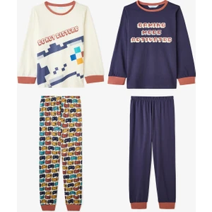 Erkek Çocuk Gaming Baskılı Uzun Kollu Pamuklu 2'li Pijama Takımı