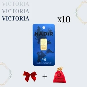 Victoria Gold 10 Adet 1 gr 24 Ayar  995 Altın  Hediyeli