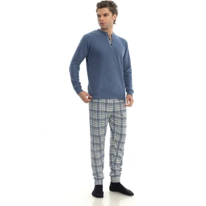 Mooncover Erkek Kışlık Baba-Oğul Kombinli Pijama Takımı Jeans