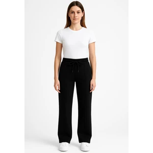 Kadın Siyah 2 iplik Eşofman PANTOLON-P3045