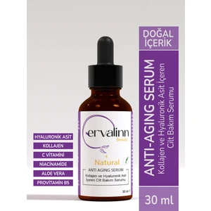 Anti-Aging Kollajen Hyaluronik Asit C Vitamin Serum 30 ml+DUDAK BALSAMI HEDİYE