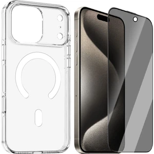 Apple iPhone 17 Pro Kılıf M-Safe Şarj Özellikli Kamera Korumalı Zore Kripto Kapak + Hayalet Ekran Koruyucu