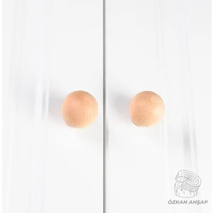 Ziodi Terra Küre Ahşap Kulp Lüks Country Mutfak Mobilya Dolap Çekmece Kulbu Küreahşapkulp