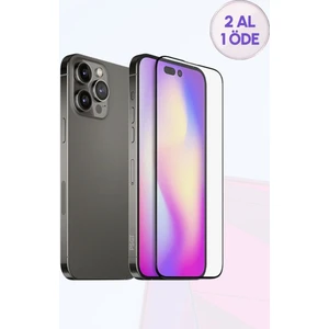 Apple iPhone Uyumlu Tam Kapatan Tamperli Cam Ekran Koruyucu Kırılmaz Cam