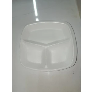 Köpük Tabak 3 Gözlü 25 Ad Beyaz