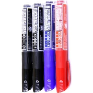 Südor Kartuşlu 4 Lü Tahta Kalemi Seti 2 Siyah 1 Mavi 1 Kırmızı Set