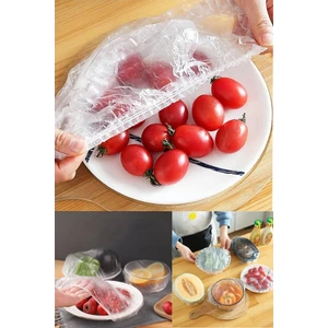 100’LÜ Lastikli Gıda Bonesi – Tencere ve Tabak Koruyucu, Pratik Çok Amaçlı Kapak