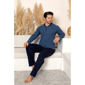 %100 Pamuk Erkek Ekose Pijama Takımı- Babalar Günü Serisi